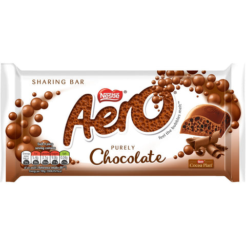 Aero Bubbly Milk Chocolate Bar 90gr