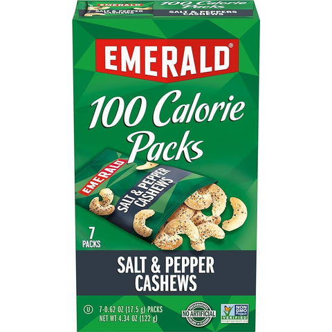 Emerald Salt & Pepper Cashews Box (7 pks) 122gr