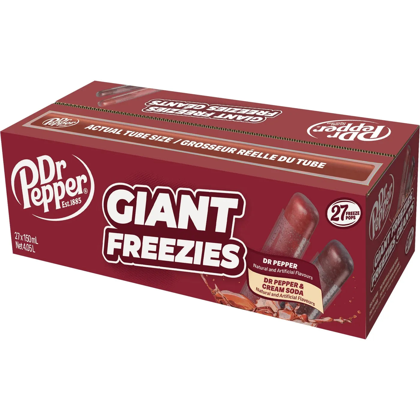 Dr Pepper Giant Freeze Pop 150ml/pop 27pops