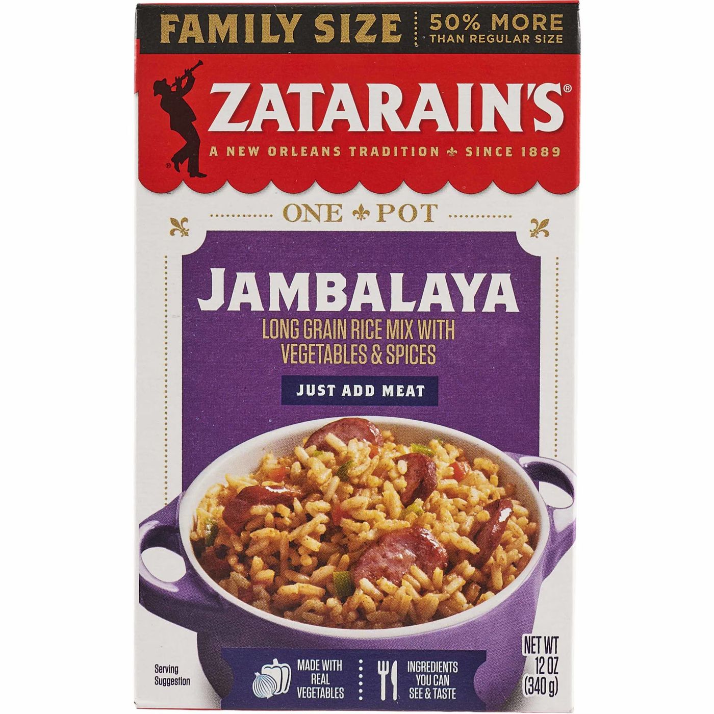 Zatarain's New Orleans Jambalaya Mix Family size 340gr