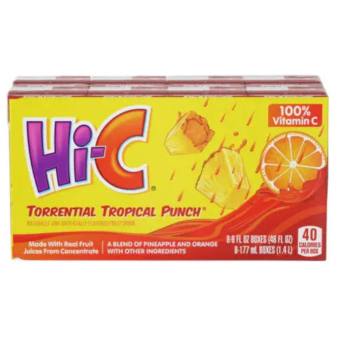 Hi-C Torrential Tropical Punch 8x177ml (1.4L) (exp. 29th april 2024)