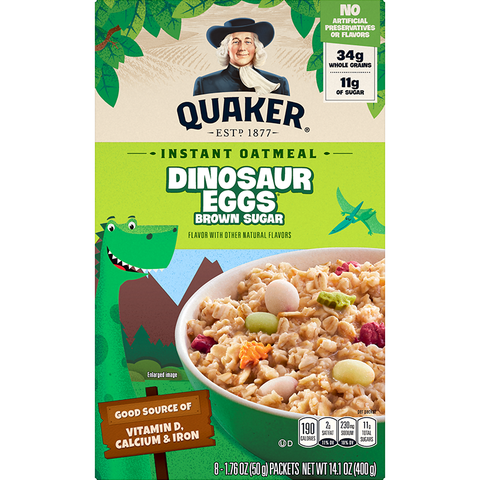 Quaker Instant Oats dinosaur eggs 8pks (400gr)
