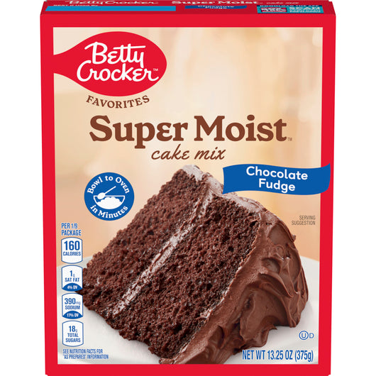 betty crocker chocolate fudge cake mix 380gr