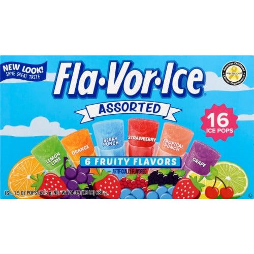 Fla-vor-ice assorted 16 ice pops