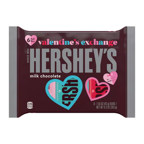 Hershey Valentine Exchange Chocolate Bars 6pk