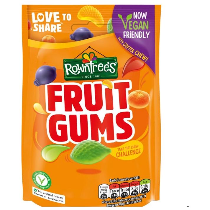 Rowntrees Fruit Gums 120gr