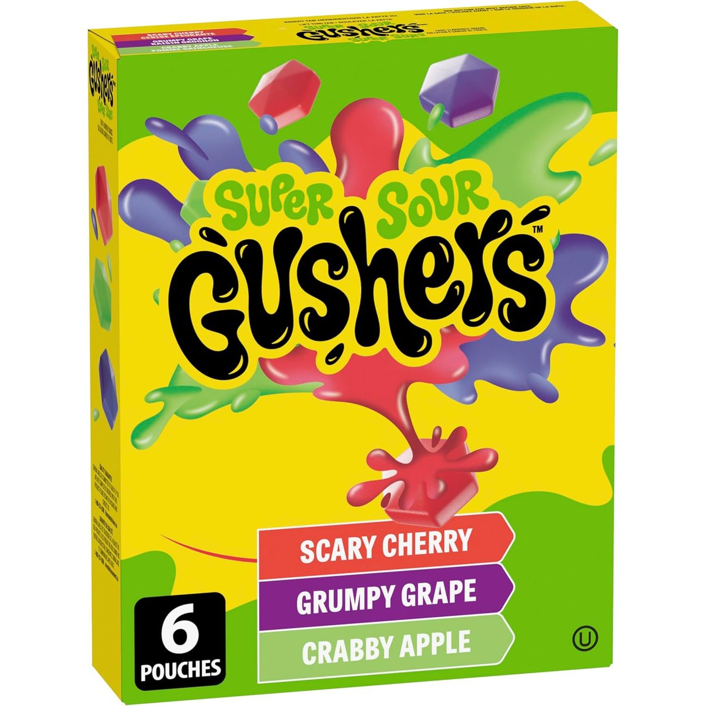 Gushers Super Sour Cherry,Grape,Apple 140gr