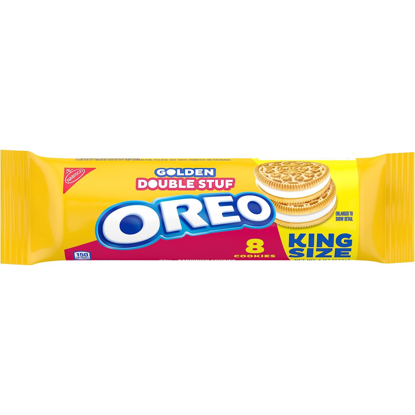 Nabisco oreo golden double stuff king size 8pcs 117gr