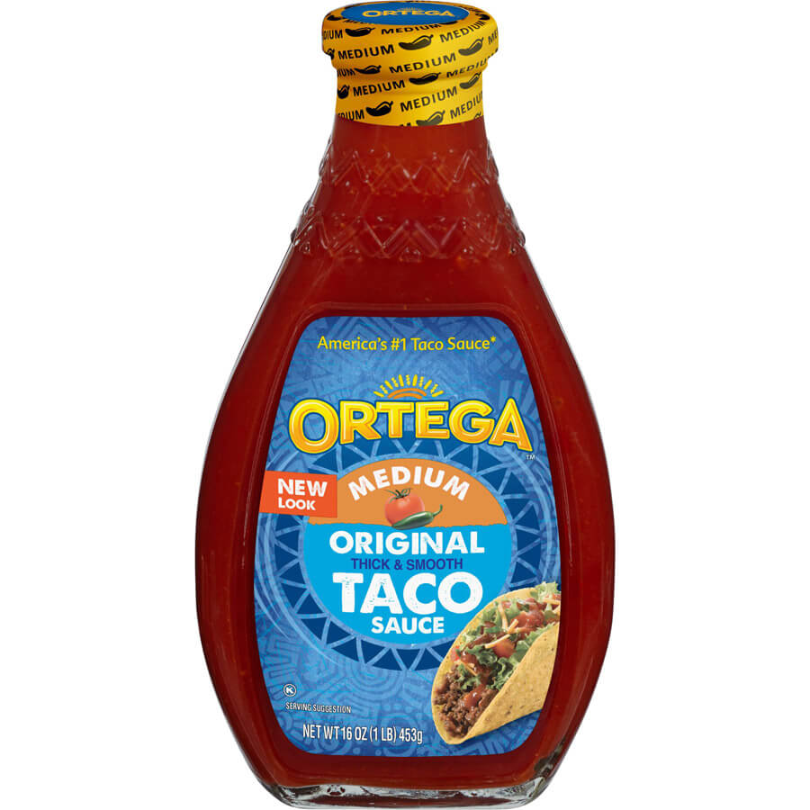 Ortega Medium Taco Sauce 453gr (large Bottle)