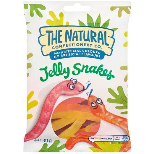 The Natural Confectionary Jelly Snakes 130gr