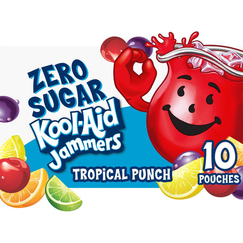 Kool-Aid Jammers Tropical Punch Zero Sugar (10 pouches)
