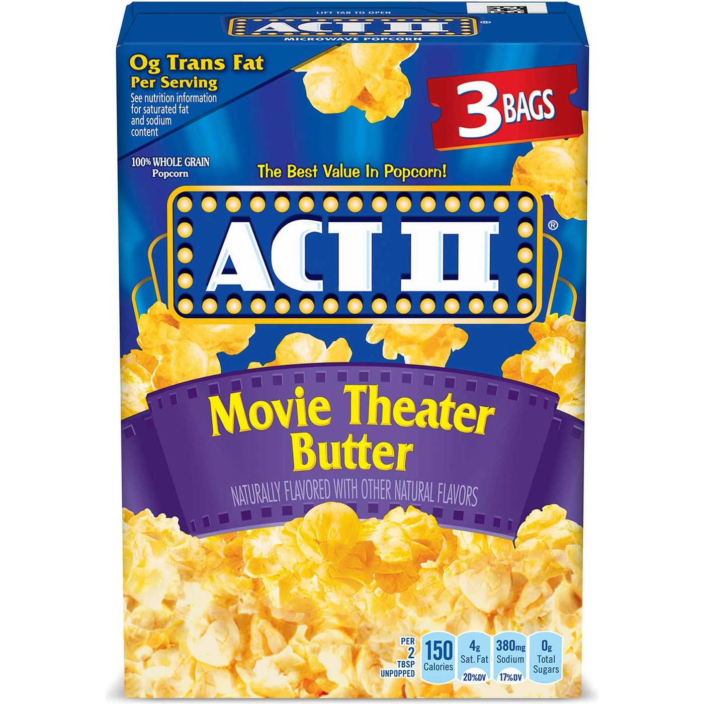 Act II Movie Theater Butter 3 Bags 234gr