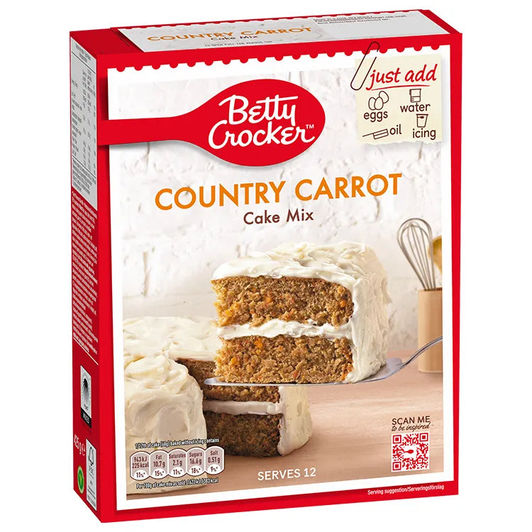 Betty Crocker Country Carrot cake mix 425gr (UK)