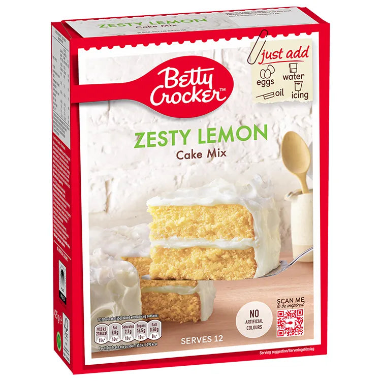 Betty Crocker zesty lemon cake mix 425gr (uk)