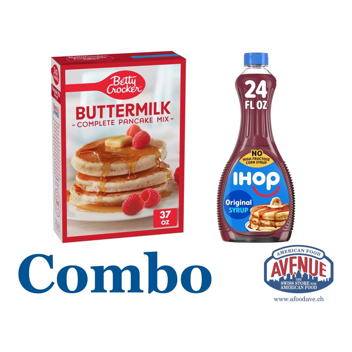 Betty Crocker Buttermilk 1.04kg & Ihop Pancake syrup 709ml Combo Deal !!!