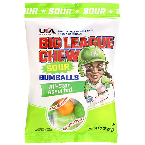 Big League Chew Sour Gumballs 85gr