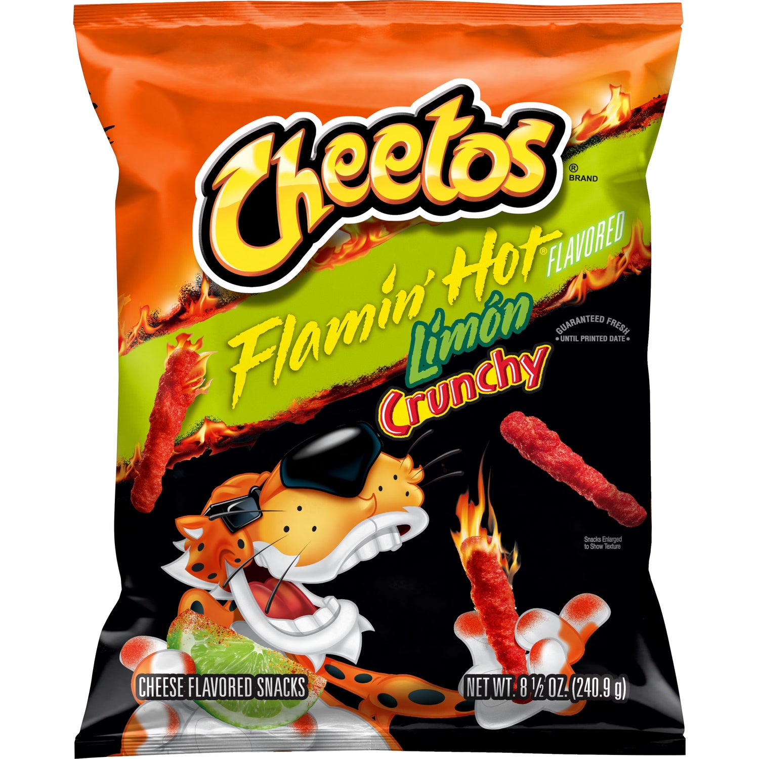 Cheetos Flamin Hot Limon Crunchy 226gr (exp 31st december 2025)