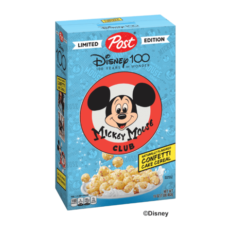Post Disney 100th year Confetti CAke Cereal 453gr