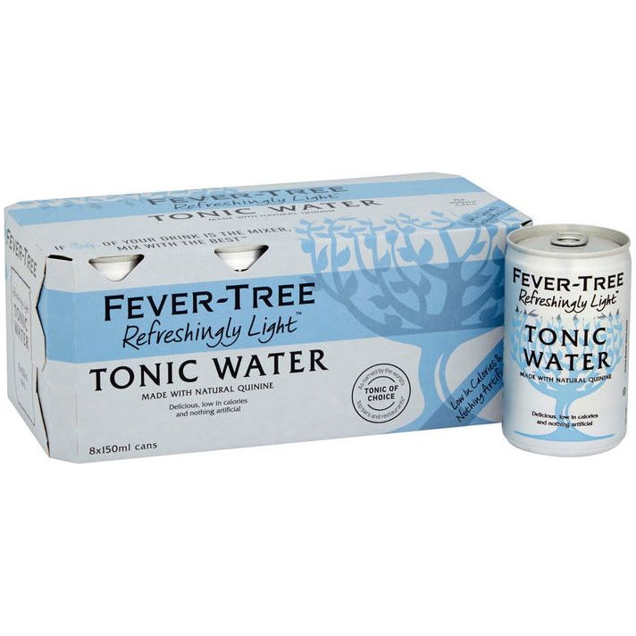 Fever Tree Premium light tonic water (8x 150ml)