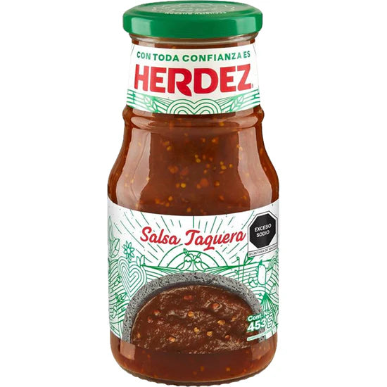 Herdez Salsa Taquera 453gr (Large Bottle)