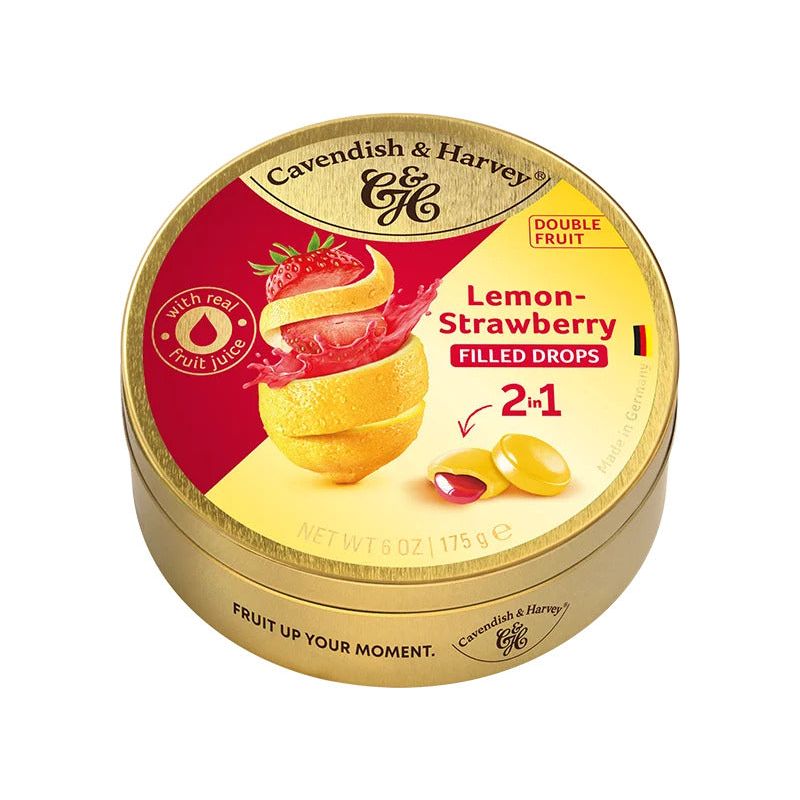 Cavendish & Harvey Lemon-Straberry filled drops 75gr