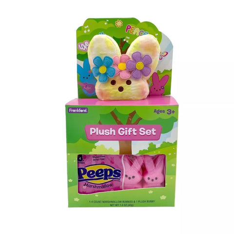 Peeps Bunny Plush Flower Power (1 pk Bunny Peeps Candy included)