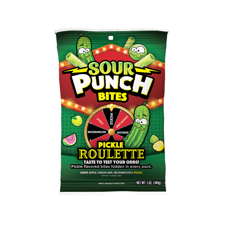 Sour Punch Bites Pickles Roulette 140gr