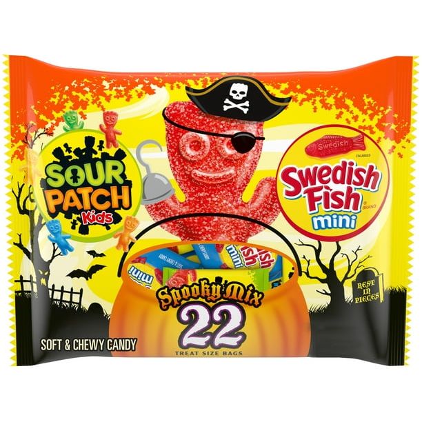 Sour Patch Kids & Swedish Fish Spooky Mix 22pcs (275gr)
