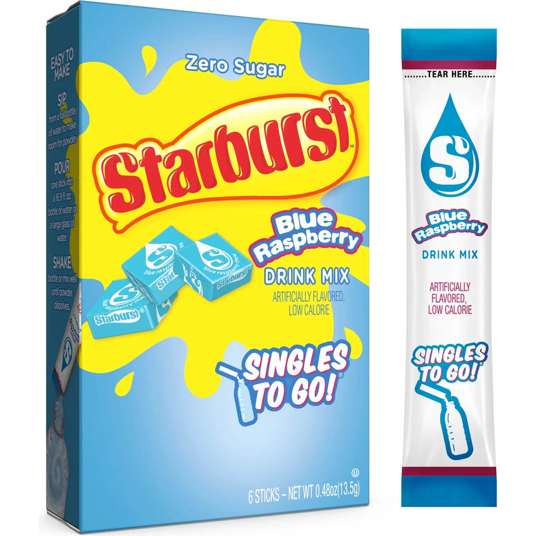 Starburst Singles To Go Blue Raspberry 13.5gr (6pks)