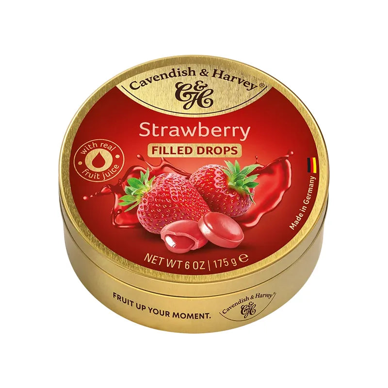Cavendish & Harvey Strawberry filled drops 175gr