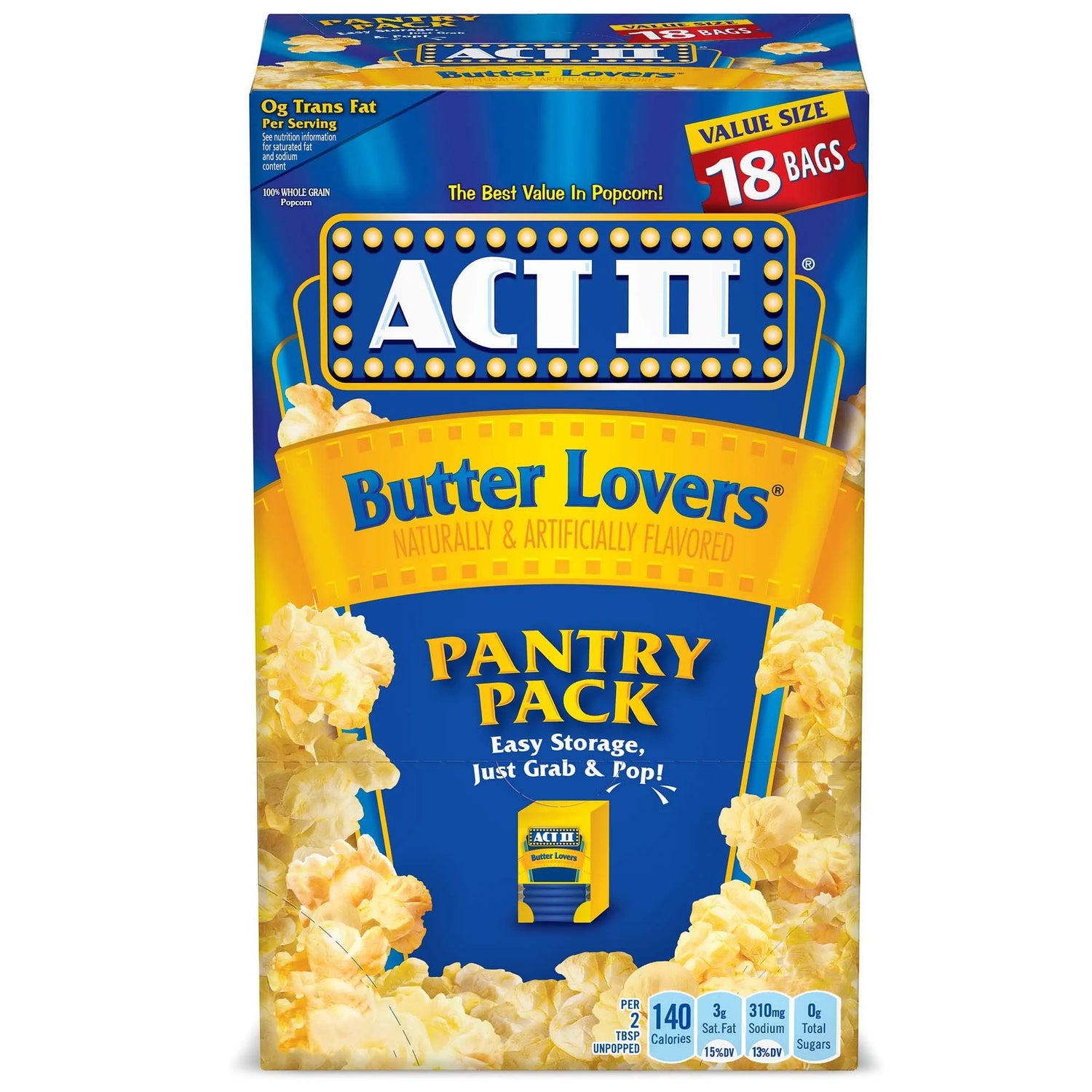 Act 2 Butter lover 18pk (18x78gr)