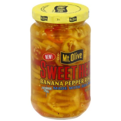 Mt Olive Sweet Heat banana pepper rings 355ml