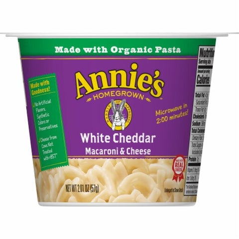 Annie's White Cheddar Mac & Cheese Microwave pk 57gr