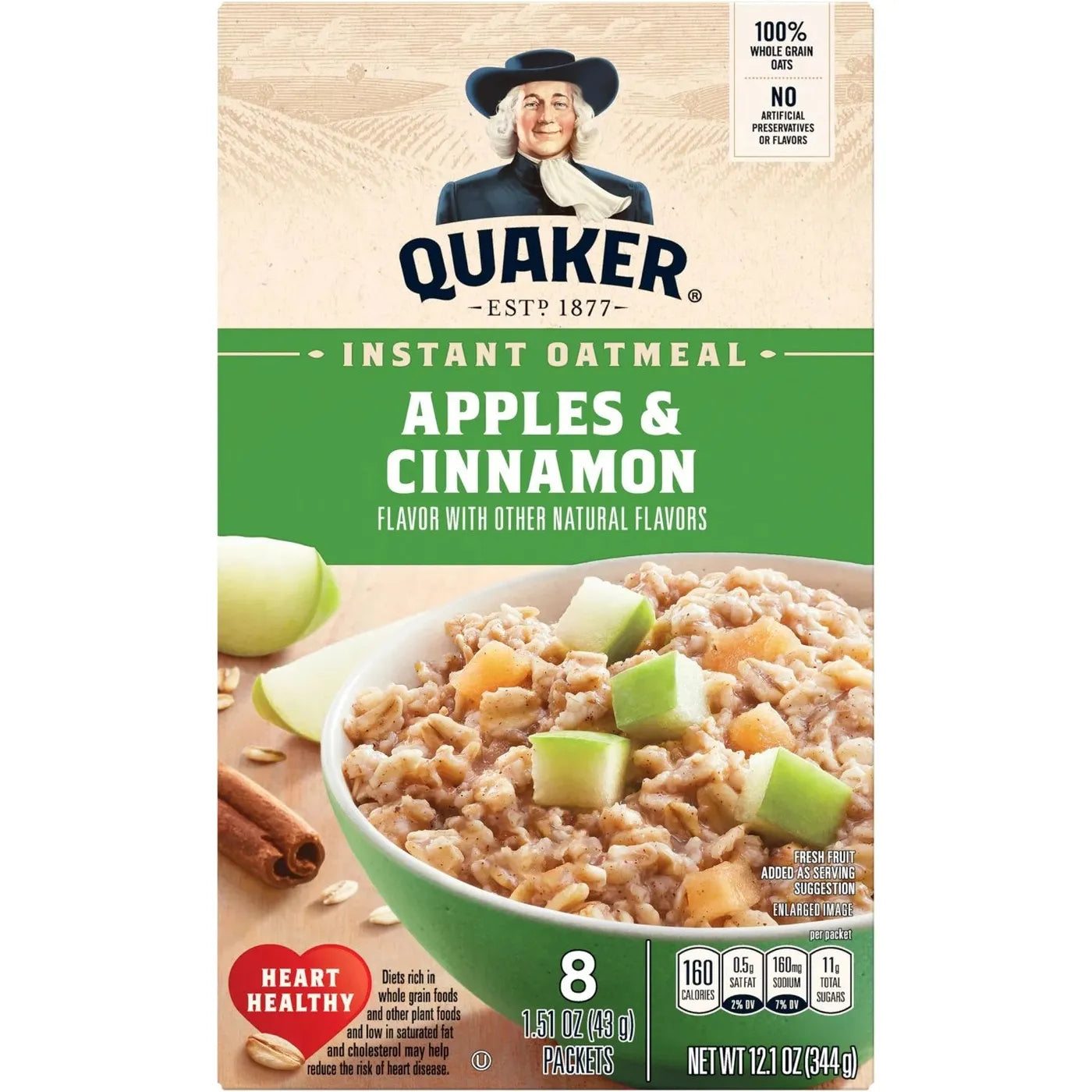 Quaker Instant Apple Cinnamon 344gr