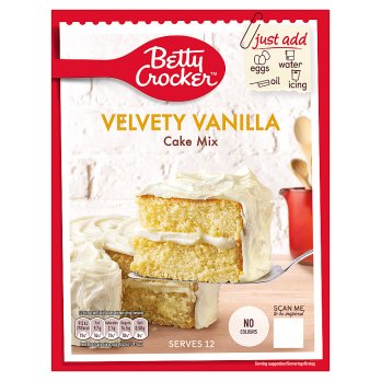 Betty Crocker Velvety Vanilla Cake Mix (UK) 425gr