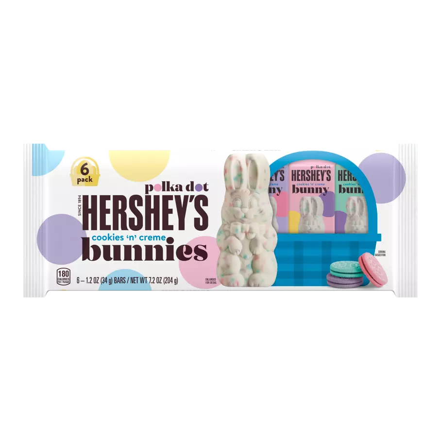 Hershey Cookie & Cream Polka Dot Bunnies 6pk (6x34gr)