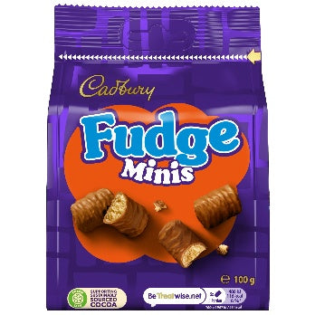Cadbury fudge minis 100gr bag (large size)