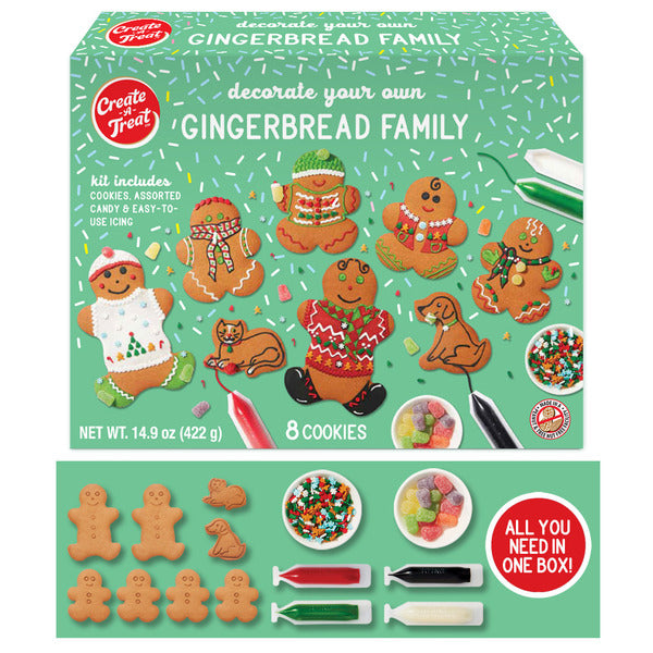 CAT decorate your own Gingerbread Family 422gr
