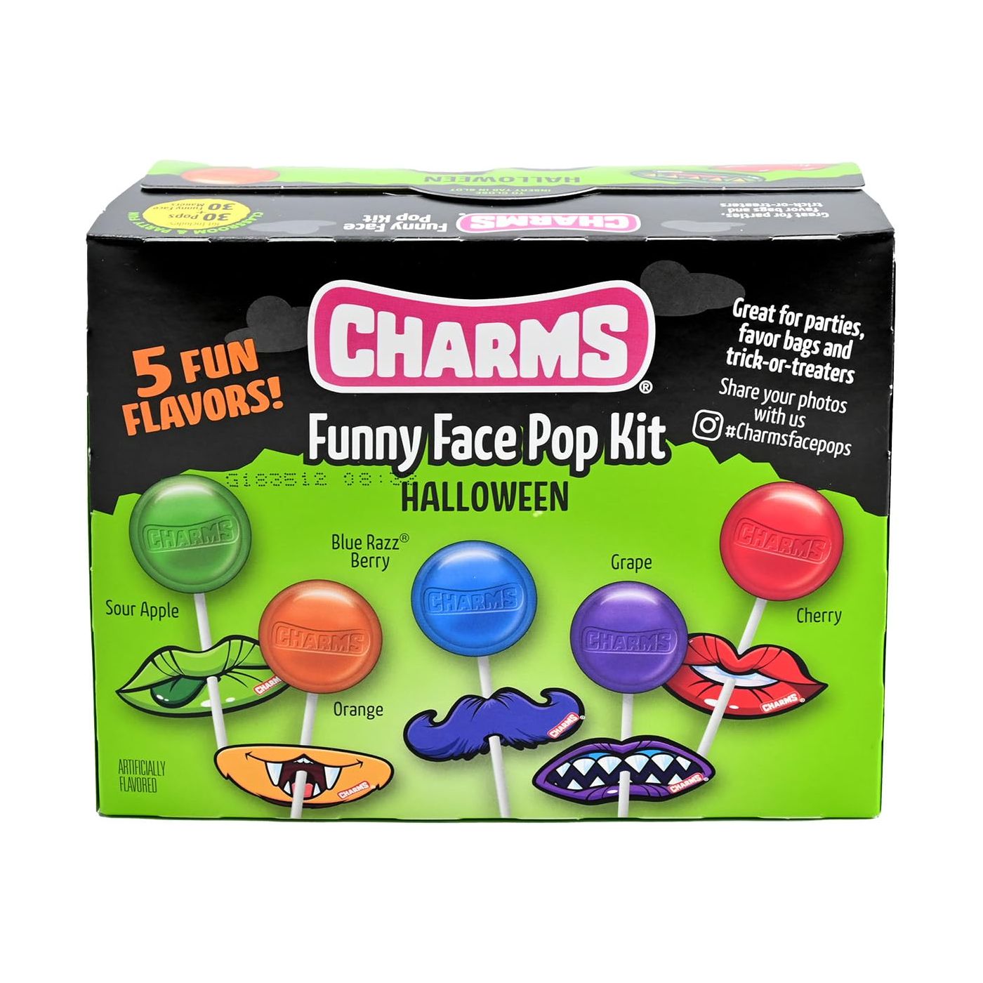 Charms Halloween Funny Face Pop Kit 30pcs box (180gr)