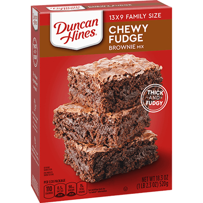 Duncan Hines Chewy Fudge Brownie 520gr (DAMAGED PACKAGE)