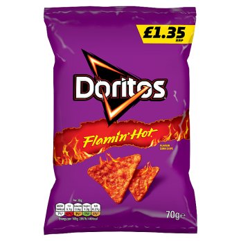 Doritos Flamin' Hot Sharing Bag Crisps 70g