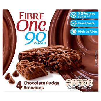 Fibre One 90 Cal Chocolate Fudge 4pk (4x24gr)