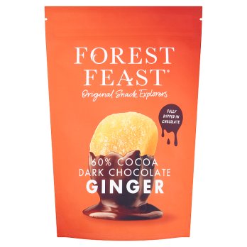 Forest Feast 60% Cocoa Dark Chocolate Ginger 130g