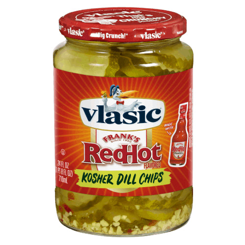 Vlasic Dill CHips Franks RedHot 710ml