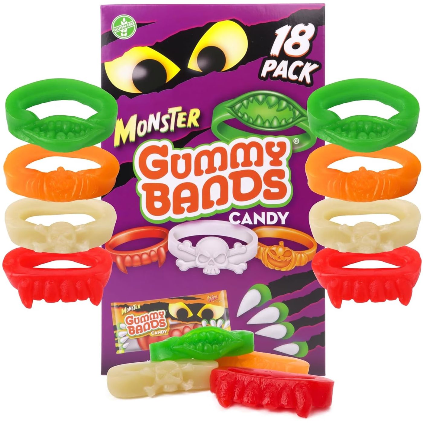 Gummy Band Halloween 1pcs (Random Choice)
