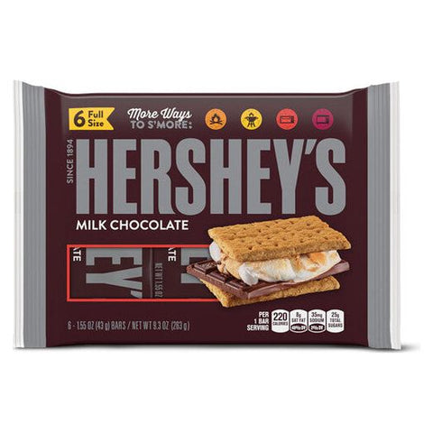 Hershey Chocolate Bar 6pk (6x43gr) (October 31st 2023 exp)