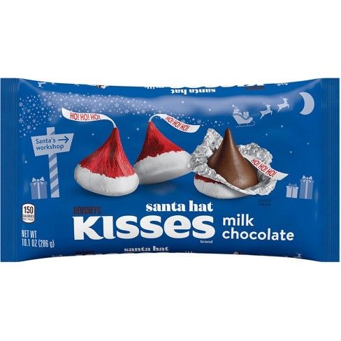 Hershey Kisses Santa Hat Milk Chocolate 286gr (Large size bag)