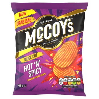McCoy's Hot 'N' Spicy Flavour Potato Crisps 45g
