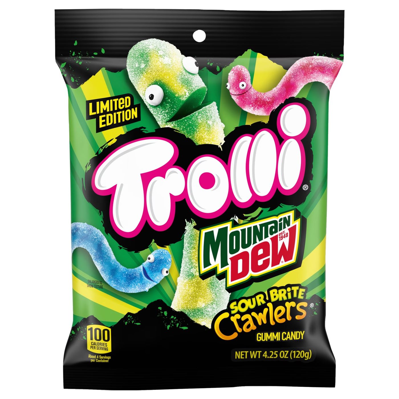 Trolli Mountain Dew Sour Brite Crawlers 120gr (Limited edition)