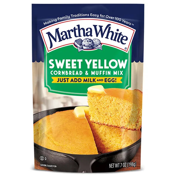 Martha White Sweet Yellow Cornbread & Muffin Mix 198gr